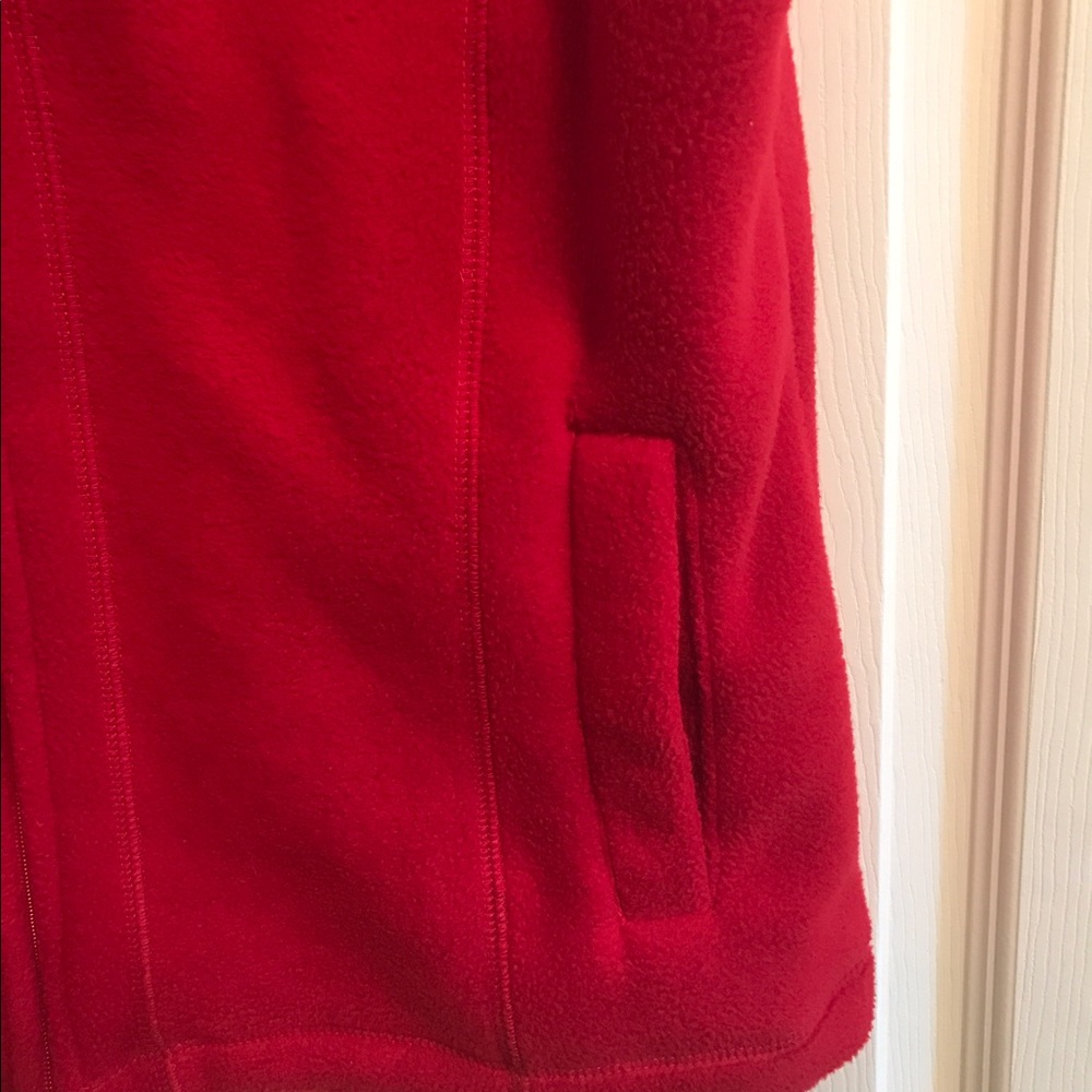 Carolyn Taylor Red Full-Zip Fleece Vest Size L NWOT - Picture 7 of 10